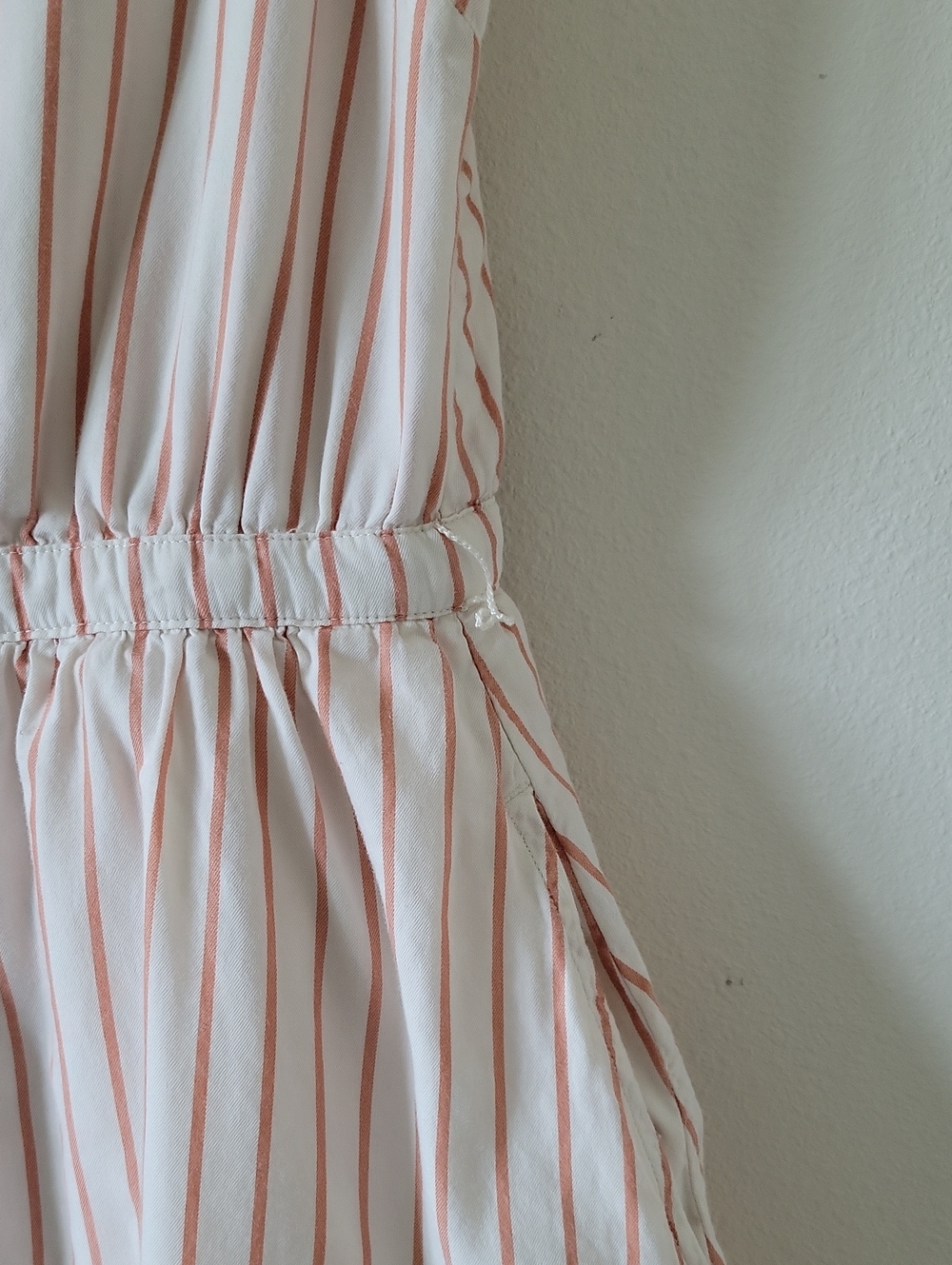 Pact Orange Striped Cotton Sleeveless Shirt Dress Size Medium - Picture 3 of 11